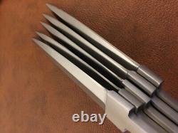 5 pièces de couteau de chasse à lame vierge en acier D2 fait main sur mesure avec fourreau