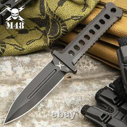 9 M48 Black Tactical D2 Steel Combat Couteau À Lame Fixe Dague Bowie Avec Gaine
