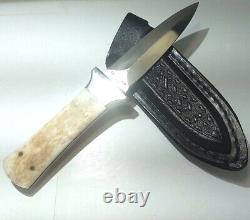 Allemand Silver Bolster Bone Poignée 440 Cheetah Chirurgical Steel 6 Dagger Couteau