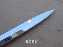 Ancien couteau de combat vintage des années 1950 William Rodgers Sheffield Angleterre poignard