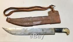 Anciennes Guerre Hispano-américaine Lame Fighting Dagger Épée Couteau Corne