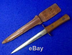 Anglais Britannique Première Guerre Mondiale Ww1 Stiletto Fighting Couteau Dague Avec Gaine
