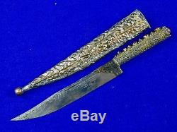 Antique 19 Siècle Moyen-orient Turc Dagger Fighting Couteau Fourreau