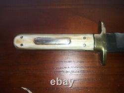Antique Bowie Figurant Knife Dagger Horn Hilt Brass Guard Calif 1850s