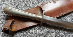 Antique British Ww2 Stiletto Stylet Fighting Commando Knife Dagger Steel Poignée