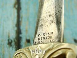 Antique CIVIL War Era Corsan Denton Burdekin Anglais Pearl Dagger Knife Knives