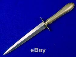 Antique Old Vintage Anglais Britannique Ou Américain Dagger Stiletto Couteau Fighting