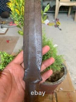 Antique Rare North Indian Hand Forged Iron Dagger Combat Knife du 18ème siècle de 15,5 pouces