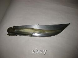 Antique Signé Navaja Espagnol Pliage Couteau Poignard Chasse Sword Lame