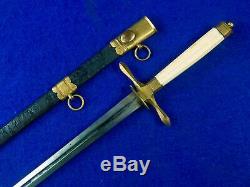 Antique Us Avant La Guerre Civile 1820 Couteau Fighting Dagger Officier De Marine Avec Fourreau