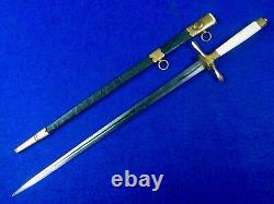 Antique Us Pre CIVIL War 1820's Navy Officer's Dagger Fighting Knife With Scabbard