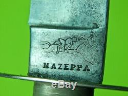 Antique Vieil Anglais Britannique Mazeppa Fighting Couteau Dague