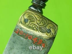 Antique Vieille Espagne Espagnole Italie Italien Fancy Dagger Fighting Knife Avec Scabbard