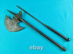 Antique Vintage Ancienne Moyen-Orient Inde Indien Hache de combat Dague Couteau de combat