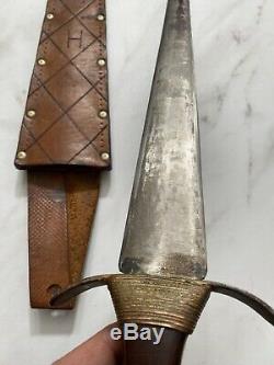 Antique Ww2 Era Anglais Britannique Fighting Couteau Dague
