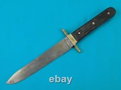 Antique couteau de combat poignard d’importation britannique de la guerre de Sécession américaine du XIXe siècle