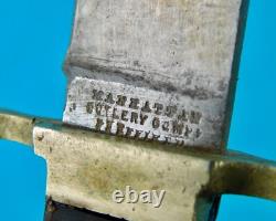 Antique couteau de combat poignard d’importation britannique de la guerre de Sécession américaine du XIXe siècle