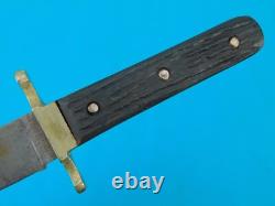 Antique couteau de combat poignard d’importation britannique de la guerre de Sécession américaine du XIXe siècle