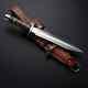 Arkansas Pick-dent Dagger Handmade D2 Dagger Couteau De Chasse Et Gaine De Cuir