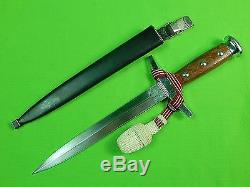 Armée Vintage Suisse Suisse Robe Dagger Se Battre Couteau & Fourreau Knot