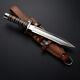 Battle Ready Fighter Handmade D2 Tool Steel Tactical Combat Dagger Couteau + Gaine