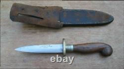 Beautiful Antique Allemania Cutlery Allemagne Couteau De Combat Dague En Acier Au Carbone