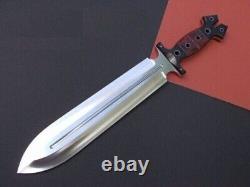 Belle dague de chasse en acier faite sur mesure à la main avec fourreau