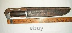 Big 14 Vintage Trench Art Combat Combat Fighting Dagger Wwii Era Bowie Couteau
