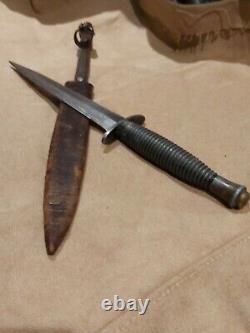 Black Devil Canada-usa Style Moderne De La Seconde Guerre Mondiale Commando Poignard Couteau Des Années 1970 Ww2