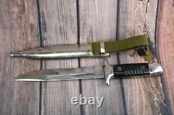 Bulgare Allemand Combat Trench Fighting Knife Remake Dagger & Metal Scabbard K98