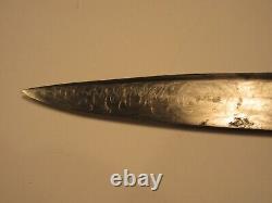 C1840 W&s Butcher Sheffield Fighting Bowie Knife Dagger Avec Gaine Originale