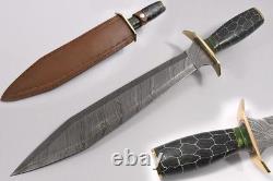 COUTEAU DAGUE GLADIUS ROMAIN EN ACIER DAMAS 21KMA MICARTA AVEC POINTE EN TOUCHE 1560