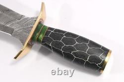 COUTEAU DAGUE GLADIUS ROMAIN EN ACIER DAMAS 21KMA MICARTA AVEC POINTE EN TOUCHE 1560