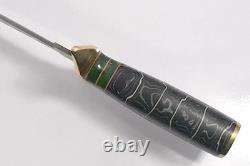 COUTEAU DAGUE GLADIUS ROMAIN EN ACIER DAMAS 21KMA MICARTA AVEC POINTE EN TOUCHE 1560