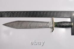 COUTEAU DAGUE GLADIUS ROMAIN EN ACIER DAMAS 21KMA MICARTA AVEC POINTE EN TOUCHE 1560