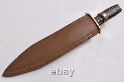 COUTEAU DAGUE GLADIUS ROMAIN EN ACIER DAMAS 21KMA MICARTA AVEC POINTE EN TOUCHE 1560