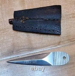 COUTEAU DE POCHE VINTAGE H. G. LONG & Co. FAIT À LA MAIN OSS 3 AVEC GRIFFES /100, ÉTUI