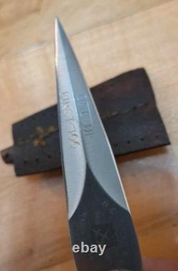 COUTEAU DE POCHE VINTAGE H. G. LONG & Co. FAIT À LA MAIN OSS 3 AVEC GRIFFES /100, ÉTUI
