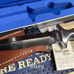 COUTEAU KERSHAW VINTAGE - MODÈLE 1007 TROOPER - DAGUE KERSHAW - Avec ÉTUI et BOÎTE ORIGINALE