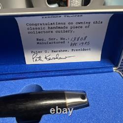COUTEAU KERSHAW VINTAGE - MODÈLE 1007 TROOPER - DAGUE KERSHAW - Avec ÉTUI et BOÎTE ORIGINALE