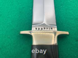 COUTEAU VOORHIS 10-1/2 DAGGER CUSTOM Fighter 6 TANG effilé Couteau rare avec étui