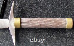 Ceinture de poignard à lame fixe pour botte avec poignée de câble antique vintage