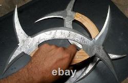 Couteau À La Main Fabriqué Sur Mesure Sharp Deer Horn (version Damascus)