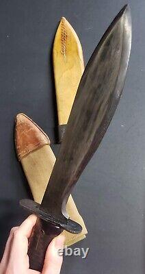 Couteau Bolo Vintage des années 1960 KIFFE JAPAN, garde originale de la Première Guerre mondiale des États-Unis et fourreau en Bakélite intact