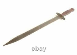 Couteau Dagger Antique Trois-quart Tang, Manche En Bakélite Avec Garde En Bronze