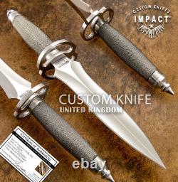 Couteau Dagger Art D2 Rare Personnalisé Impact Cutlery avec Poignée Enveloppée de Fil