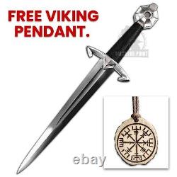 Couteau Dagger Black Knight Fait Main, Couteau Dagger Medieval, Couteau Dagger Viking