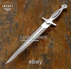 Couteau Dagger Rare Sur Mesure Plein Tang Impact Cutlery Manche En Incrustation Damas