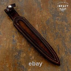 Couteau Dagger Rare Sur Mesure Plein Tang Impact Cutlery Manche En Incrustation Damas