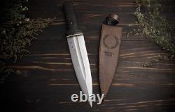 Couteau Dagger Thorfinn en acier à haute teneur en carbone avec étui en cuir meilleur cadeau